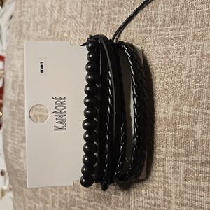 Kaneore Mens Faux leather bracelets